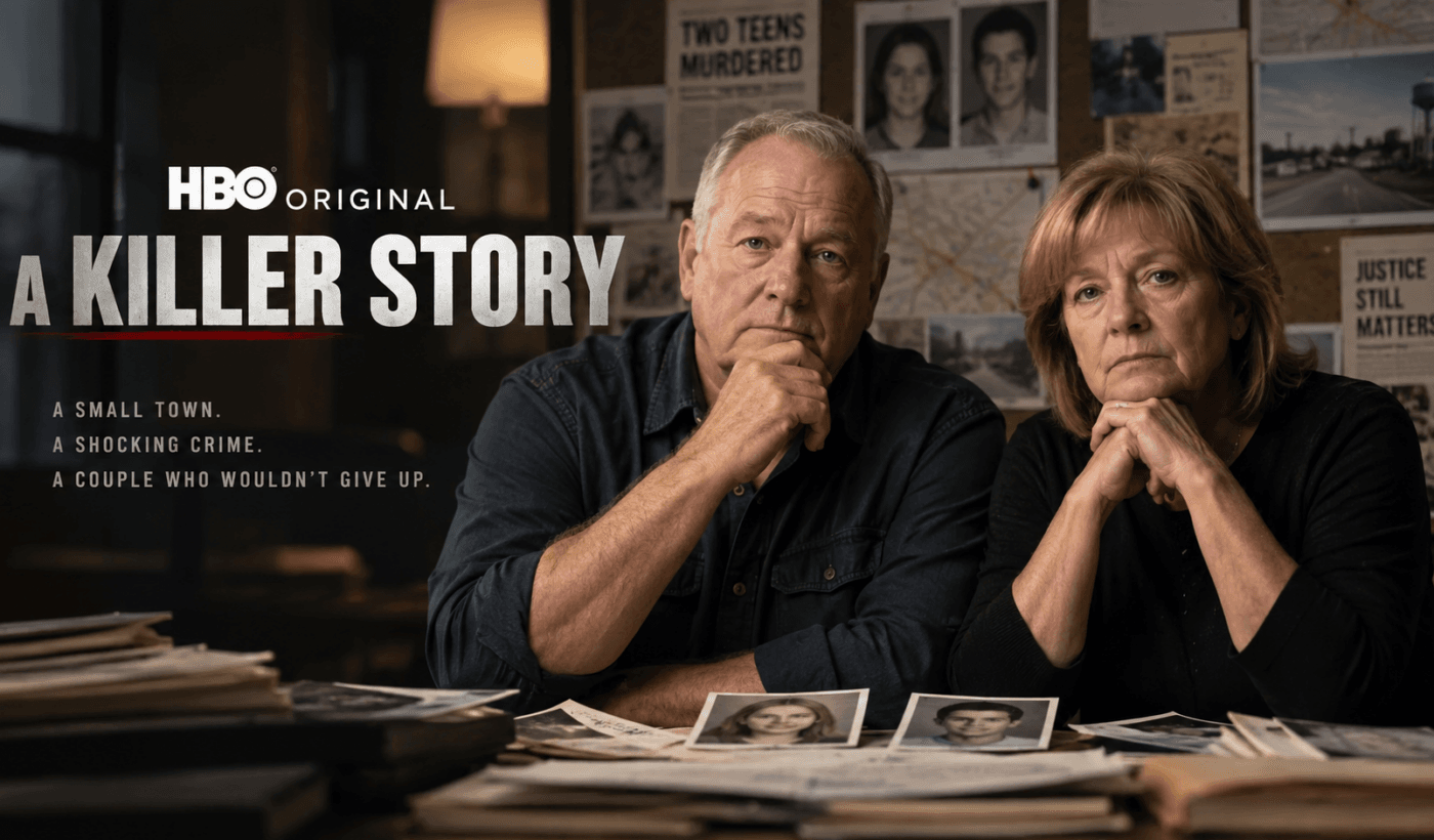 אילוסטרציית בינה מלאכותית לכתבה על A Killer Story של HBO
