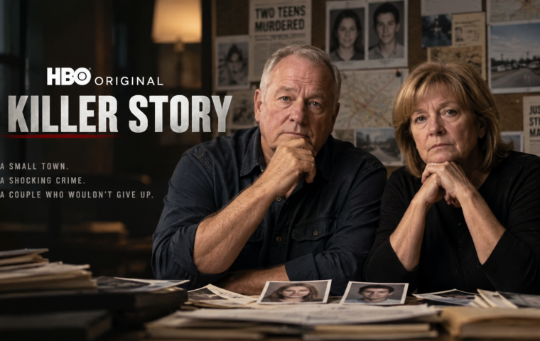 אילוסטרציית בינה מלאכותית לכתבה על A Killer Story של HBO