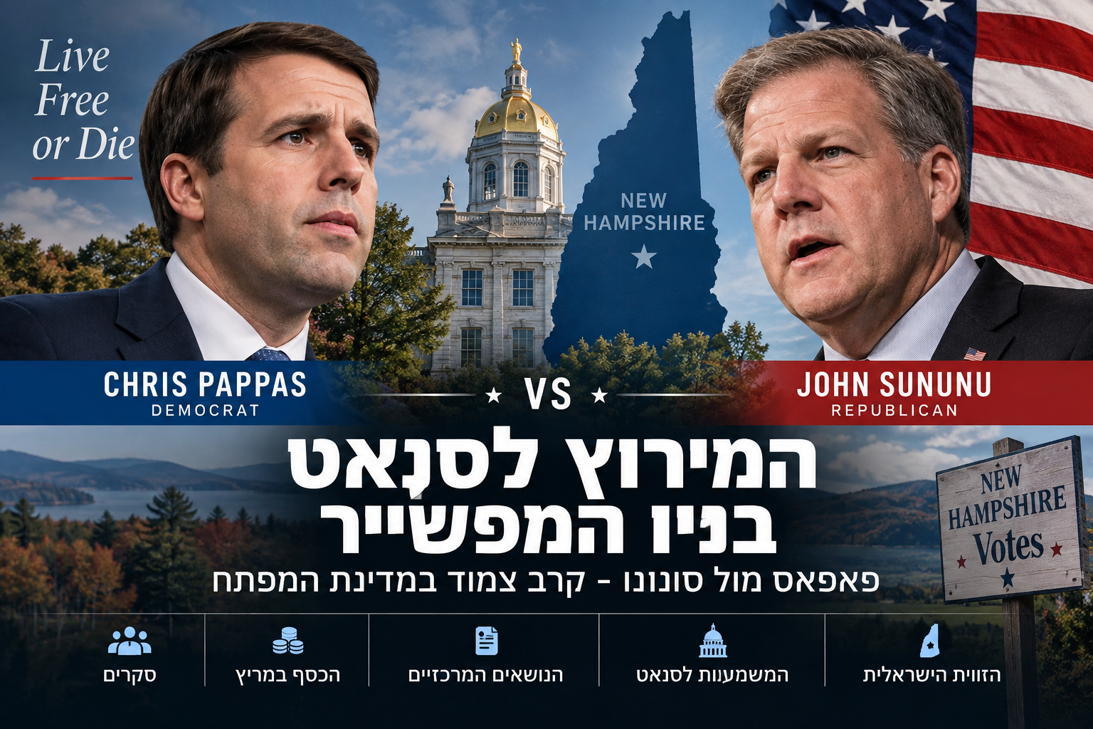 פאפאס מול סונונו: המרוץ בניו המפשייר נפתח בתיקו
