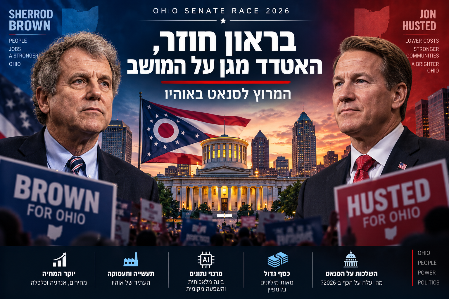 בראון חוזר, האסטד מגן על המושב: המרוץ לסנאט באוהיו