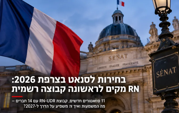 אילוסטרציה שנוצרה בבינה מלאכותית בנושא הבחירות לסנאט בצרפת