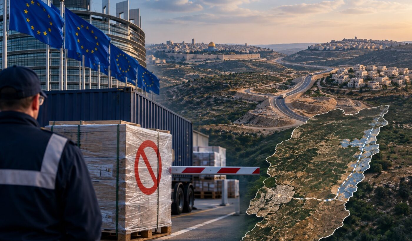 אילוסטרציה על צעדים אירופיים נגד סחר עם ההתנחלויות ופרויקט E1