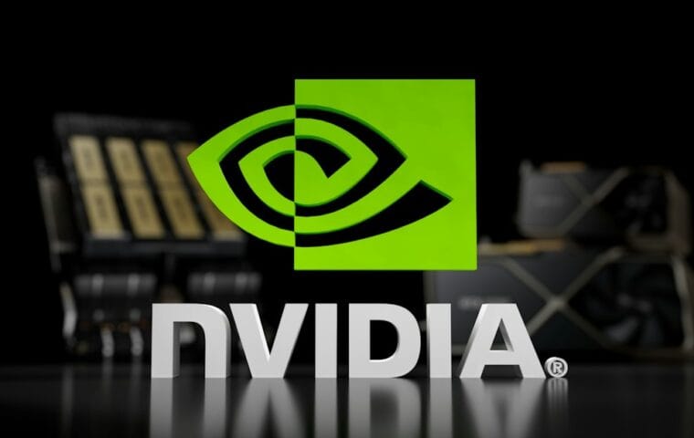 לוגו Nvidia בהקשר של שבבי בינה מלאכותית