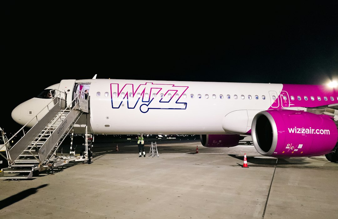 מטוס Wizz Air בשדה תעופה, צילום ארכיון